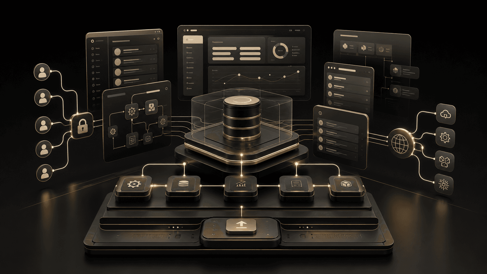 Custom Web Applications visual system map
